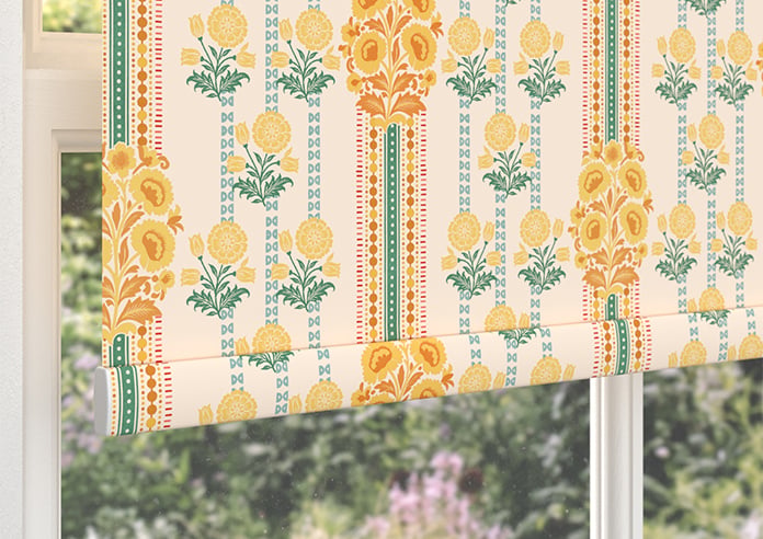 Petal & Block Jaipur Stripe, Marigold - Roller Blind - Image 4